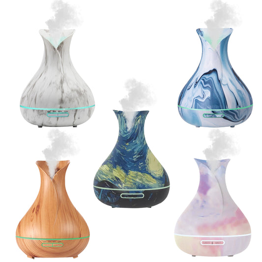 Aromatherapy Ultrasonic Vase Shaped Color Changing Diffuser Humidifier