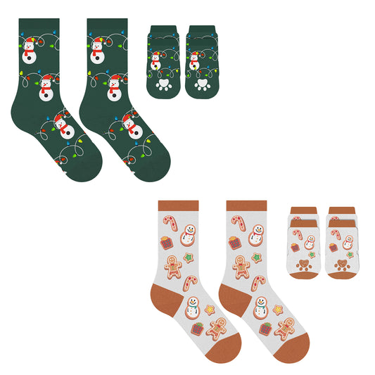 2-Pack: Christmas Matching Pet and Owner Fun Socks Pet Lover Gifts