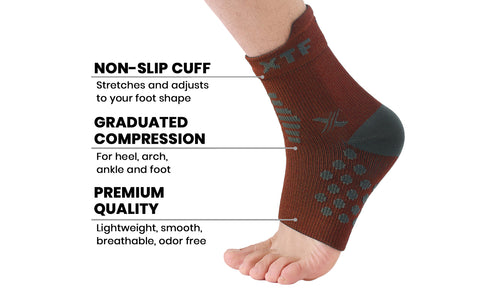 Targeted Pain Relief Plantar Fasciitis Foot/Arch Support Ankle Compression Support Sleeves/Socks (3-Pairs)