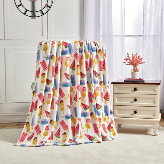 Ultra Soft Novelty Fun Micro Plush Throw Blanket –  50" x 60" Cozy Lightweight Blanket – Warm, Durable, All-Season Comfort, Machine Washable