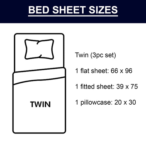 3 Piece : Premium Home Collection Microfiber Soft Cooling Bed Sheet Set