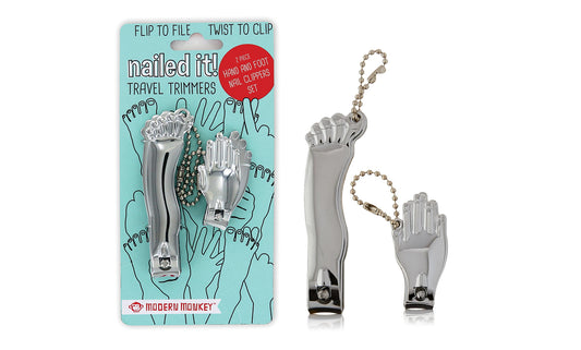 2-Piece: Portable Hand and Foot Nail Clippers Set with Filer