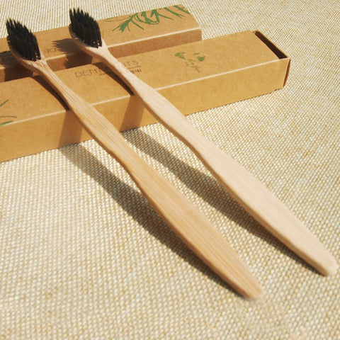 2-Pack 4-Pack or 6-Pack : Anti-bacterial Bamboo Charcoal Toothbrush