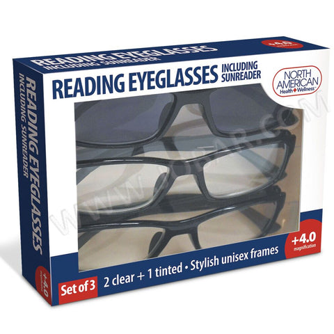 Reading Eyeglasses Including Sun Readers