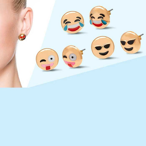 3- 5- or 7-Pack : Original Emoji Earrings