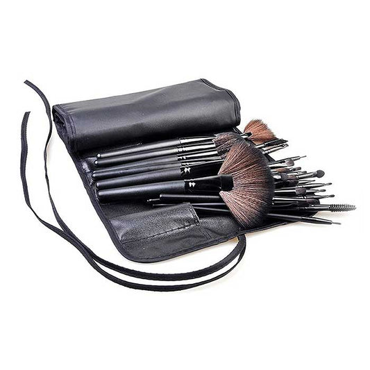 Set of 32 Piece Premium Synthetic Kabuki Makeup Brush Foundation Concealer Blush Face Eye Shadow Black Makeup Brush Set