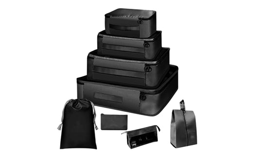 8-Pack: Lightweight Compact Organizing Packing Cubes for Suitcases Travel Essential with Toiletries Bag for Clothes Shoes Cosmetics Toiletries