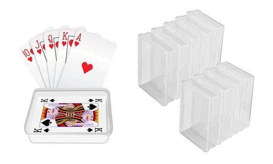 9-Pack: Playing Deck Card Storage Box Organizer Snap Close for Trading Card Games Card Collector