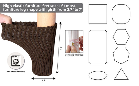 24-Piece: Furniture Chair Leg Socks Floor Protector Noise Reducing