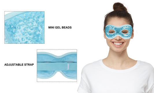 Reusable Hot/Cold Therapy Gel Bead Eye Mask for Headache, Puffiness,Migraine Stress Relief,Skin Care Dry Eyes