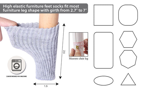 24-Piece: Furniture Chair Leg Socks Floor Protector Noise Reducing