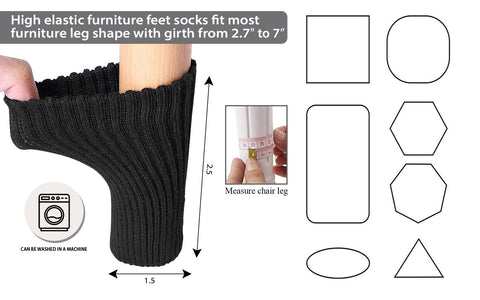 24-Piece: Furniture Chair Leg Socks Floor Protector Noise Reducing