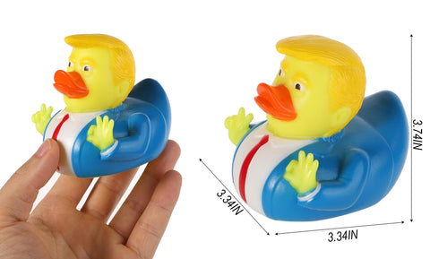 Novelty 2024 Donald Trump Rubber Duck - Great for Jeep Ducking, Gifts, Bath Tub Toys, Fun