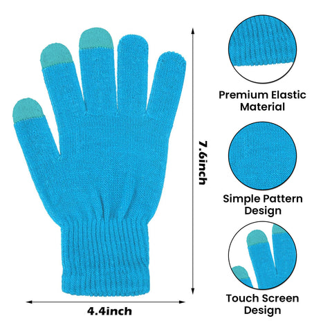 12 Pairs : Unisex Touchscreen Ultra-Soft & Comfy Gloves