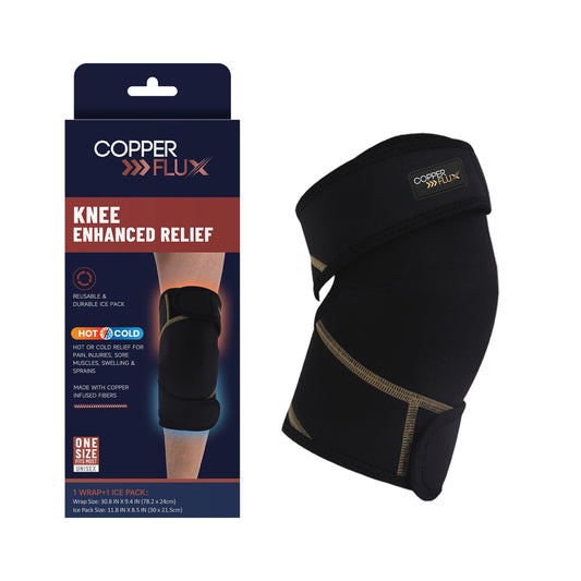 Knee Enhanced Relief - Hot & Cold Therapy | Copper-Infused Support