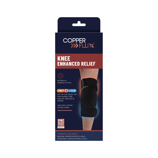 Knee Enhanced Relief - Hot & Cold Therapy | Copper-Infused Support