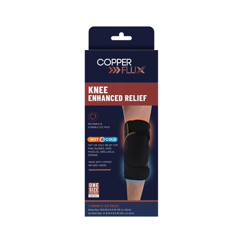 Knee Enhanced Relief - Hot & Cold Therapy | Copper-Infused Support