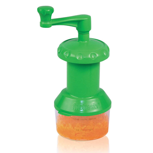 Baby Food Mill with 1-Cup Reusable Container, Prepare Puree Baby Food On-the-Go