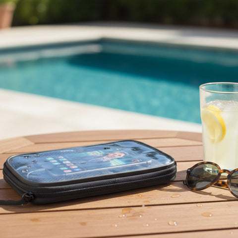 Touch Sensitive Smartphone Speaker Carry Pouch Case – Portable Wired Stereo Speaker with 3.5mm AUX – Protective Sound-Boost Pouch for iPhone, Samsung Galaxy & Most Smartphones (Black)