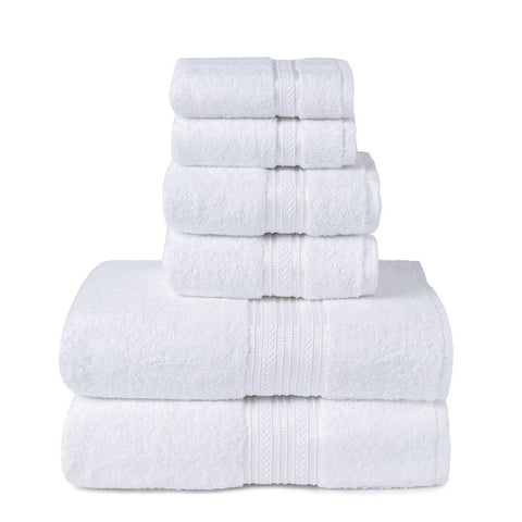 Cozy Home 100% Cotton 6-Piece Towel Set – Soft, Absorbent & Quick-Dry Bath Towels with Hand Towels & Washcloths (Multiple Colors)