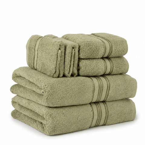 Cozy Home 100% Cotton 6-Piece Towel Set – Soft, Absorbent & Quick-Dry Bath Towels with Hand Towels & Washcloths (Multiple Colors)