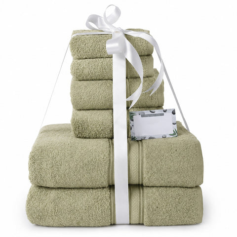 Cozy Home 100% Cotton 6-Piece Towel Set – Soft, Absorbent & Quick-Dry Bath Towels with Hand Towels & Washcloths (Multiple Colors)