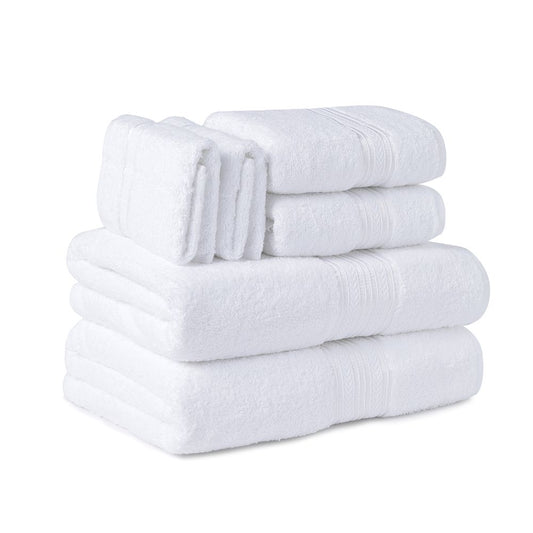 6-Piece Super Soft and Absortent 100% Cotton 550 GSM Towel Set – Bath, Hand, and Face Towels – Quick-Dry, Everyday Use, Machine Washable