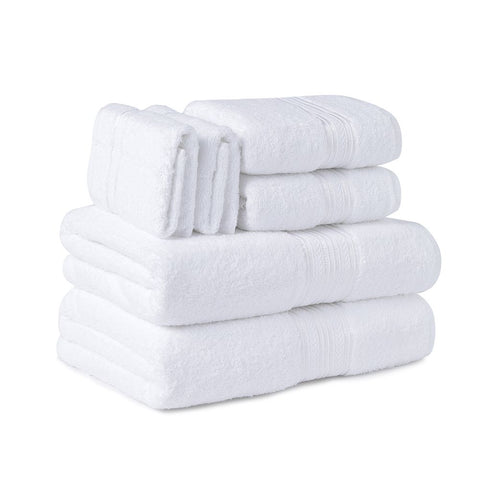 6-Piece Super Soft and Absortent 100% Cotton 550 GSM Towel Set – Bath, Hand, and Face Towels – Quick-Dry, Everyday Use, Machine Washable