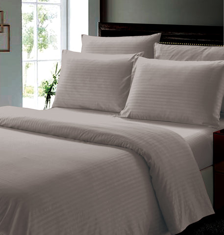 6-Piece Ultra Soft Dobby Stripe Microfiber Bed Sheets with Deep Pockets, Wrinkle-Resistant, Breathable and Comfortable Bedding