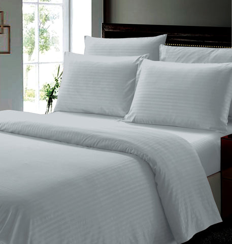 6-Piece Ultra Soft Dobby Stripe Microfiber Bed Sheets with Deep Pockets, Wrinkle-Resistant, Breathable and Comfortable Bedding