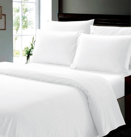 6-Piece Ultra Soft Dobby Stripe Microfiber Bed Sheets with Deep Pockets, Wrinkle-Resistant, Breathable and Comfortable Bedding