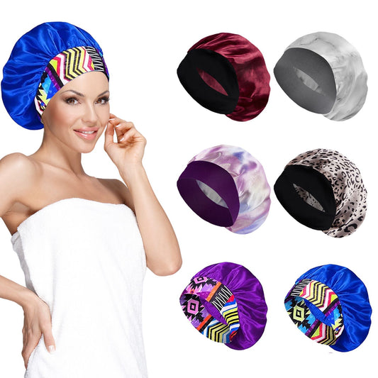 6-Pack: Women's Silky Satin Head Scarf Hair Wrap Cap Hat Headband Sleeping Bonnet