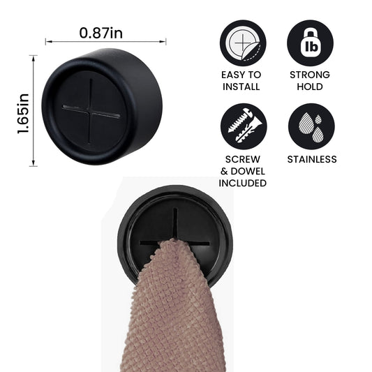 8-Pack: Portable Towel Holder Hooks Tool Kitchen Organization, Bathroom Accessories Gadget