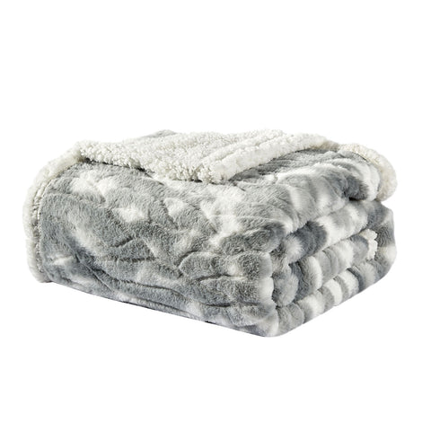 Ultra Soft Microplush Alaska Sherpa Throw Blanket 50" x 60" Lightweight Fleece for Bed, Couch, or Travel – Cozy, Warm, and Machine Washable