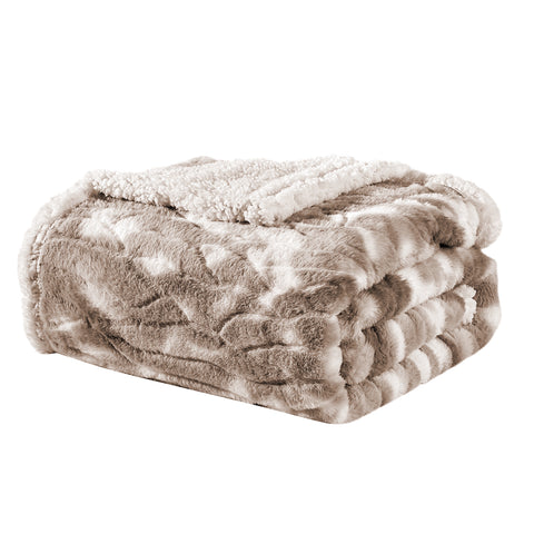 Ultra Soft Microplush Alaska Sherpa Throw Blanket 50" x 60" Lightweight Fleece for Bed, Couch, or Travel – Cozy, Warm, and Machine Washable