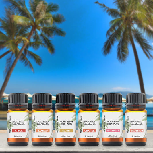 Tropical Collection Therapeutic-Grade Aromatherapy Essential Oil Set | 6-Piece | 10mL Bottles