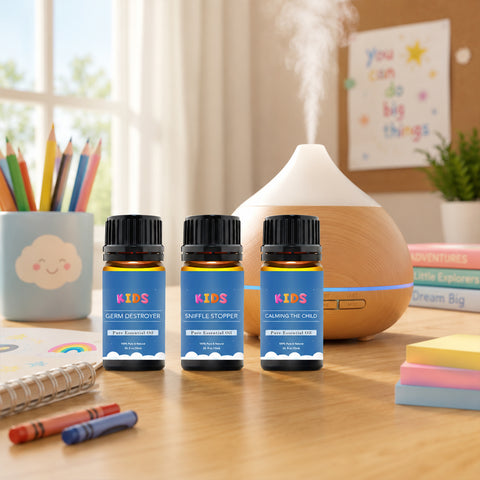 Kids Aromatherapy Essential Oil Starter Set | 6-Piece | Focus, Calm, Sleep & Wellness Support