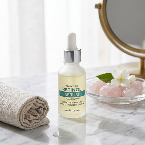 2.5% Retinol Face Serum with Hyaluronic Acid & Vitamin E Nighttime Anti-Aging Facial Serum for Smoother, Firmer & More Radiant-Looking Skin