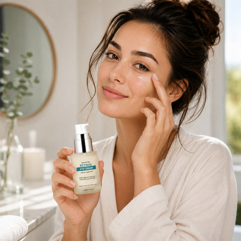 Anti-Aging Retinol Eye Cream with Aloe, Hyaluronic Acid & Vitamin E Hydrating Eye Cream for the Appearance of Fine Lines, Puffiness, Dark Circles & Dry Skin | 0.7 fl oz