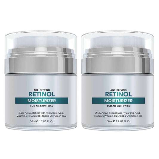 Anti-Aging Retinol 2.5% Night Cream Moisturizer with Hyaluronic Acid, Jojoba Oil & Green Tea | 1.7 fl oz