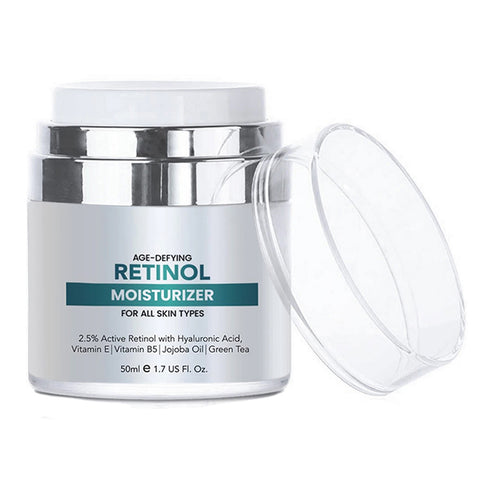 Anti-Aging Retinol 2.5% Night Cream Moisturizer with Hyaluronic Acid, Jojoba Oil & Green Tea | 1.7 fl oz