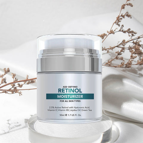 Anti-Aging Retinol 2.5% Night Cream Moisturizer with Hyaluronic Acid, Jojoba Oil & Green Tea | 1.7 fl oz
