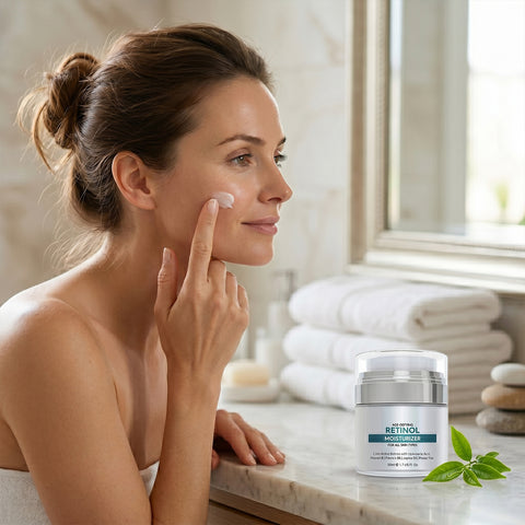 Anti-Aging Retinol 2.5% Night Cream Moisturizer with Hyaluronic Acid, Jojoba Oil & Green Tea | 1.7 fl oz