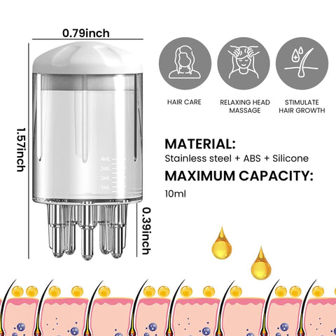 Portable Hair Oil Scalp Applicator Comb – Scalp Massager & Liquid Dispensing Brush for Hair Care