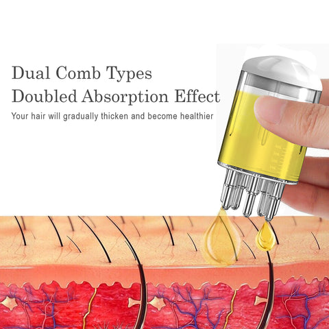 Portable Hair Oil Scalp Applicator Comb – Scalp Massager & Liquid Dispensing Brush for Hair Care