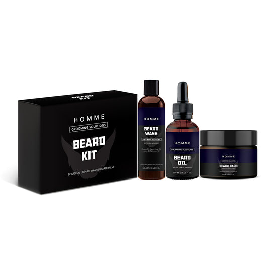Ultimate Beard Grooming Kit for Men – 3-Piece Beard Wash, Beard Oil & Beard Balm Set