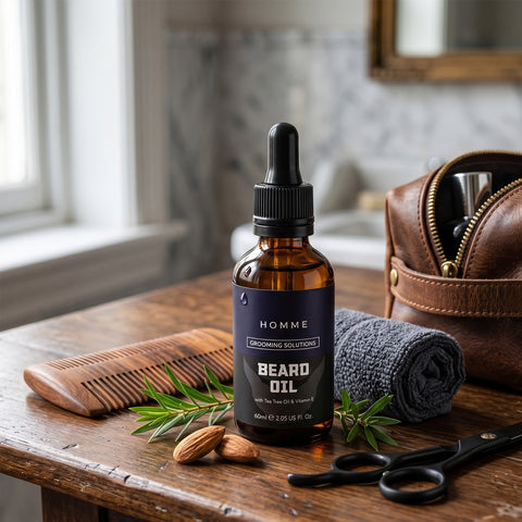 Ultimate Beard Grooming Kit for Men – 3-Piece Beard Wash, Beard Oil & Beard Balm Set