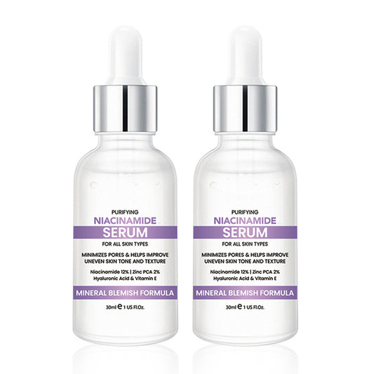 Niacinamide 12% Face Serum with Zinc 2%, Hyaluronic Acid & Vitamin E Daily Facial Serum for Uneven Skin Tone, Visible Pores & Hydration Support | 1 fl oz