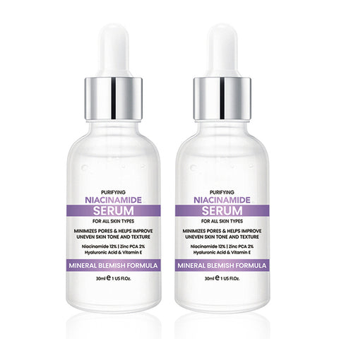 Niacinamide 12% Face Serum with Zinc 2%, Hyaluronic Acid & Vitamin E Daily Facial Serum for Uneven Skin Tone, Visible Pores & Hydration Support | 1 fl oz