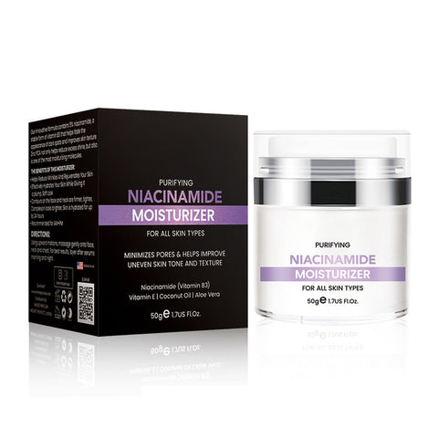 Niacinamide Facial Moisturizer Day Cream with Vitamin B3, Hyaluronic Acid & Vitamin E Daily Hydrating Face Cream for Smoother, Brighter & Healthier-Looking Skin | 1.7 fl oz